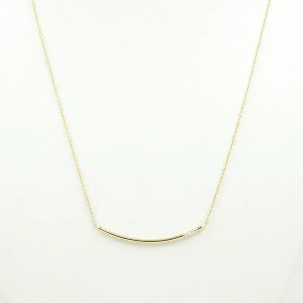 Golden Hour | 14k Gold 3 Diamond Bar Necklace