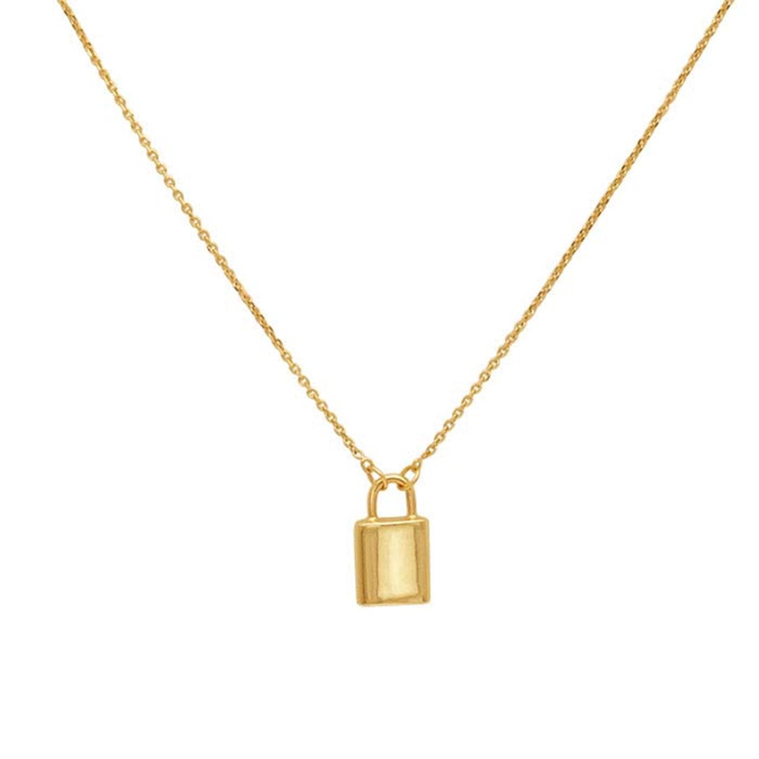Golden Hour | 14k Lock Necklace