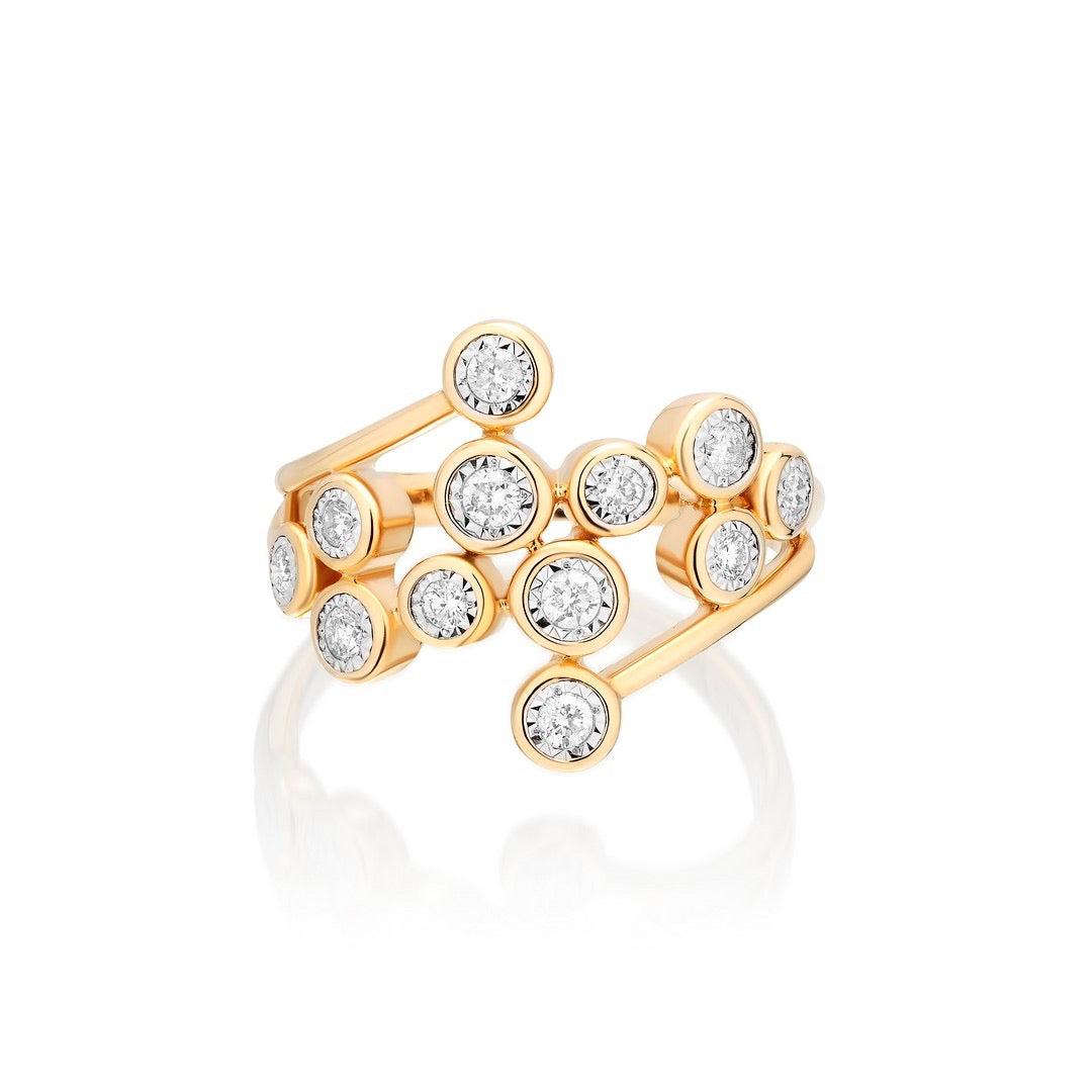 Mondrian | 14K Diamond Cluster Ring