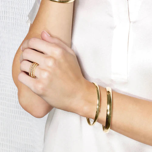 E Newton | Cherish Gold Bangle Bracelet Medium