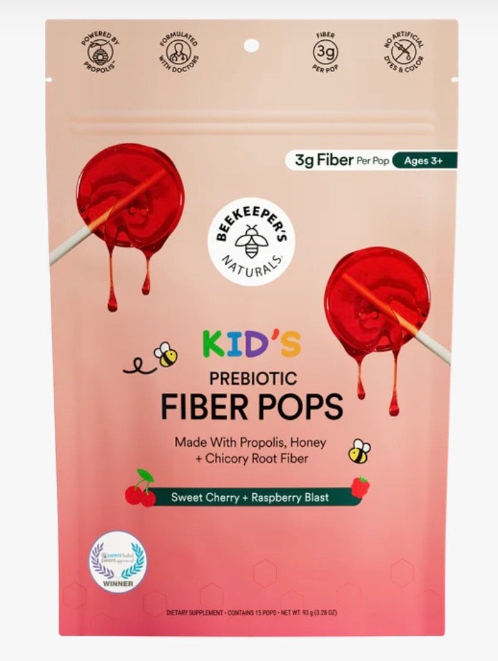 Beekeeper’s Naturals | Kids Fiber Pops Cherry & Raspberry