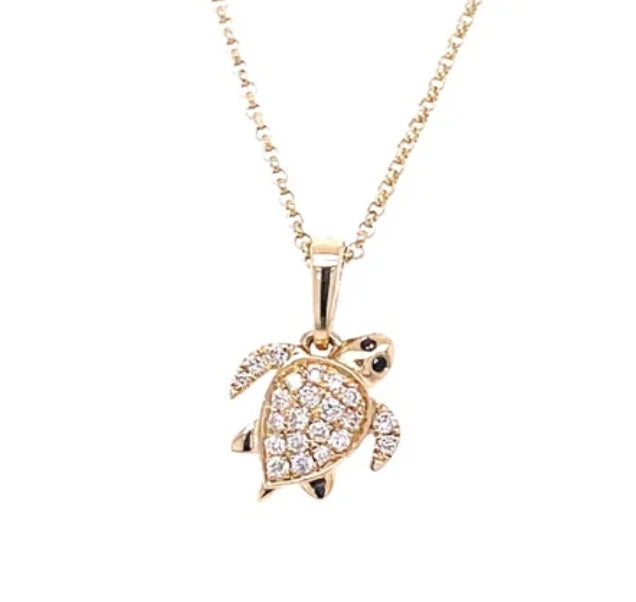 Bright Gems | Diamond Turtle Pendant