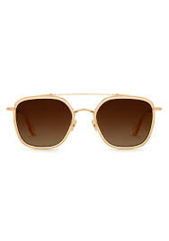 Krewe Sunglasses | Austin 18k Gold Titanium Polarized
