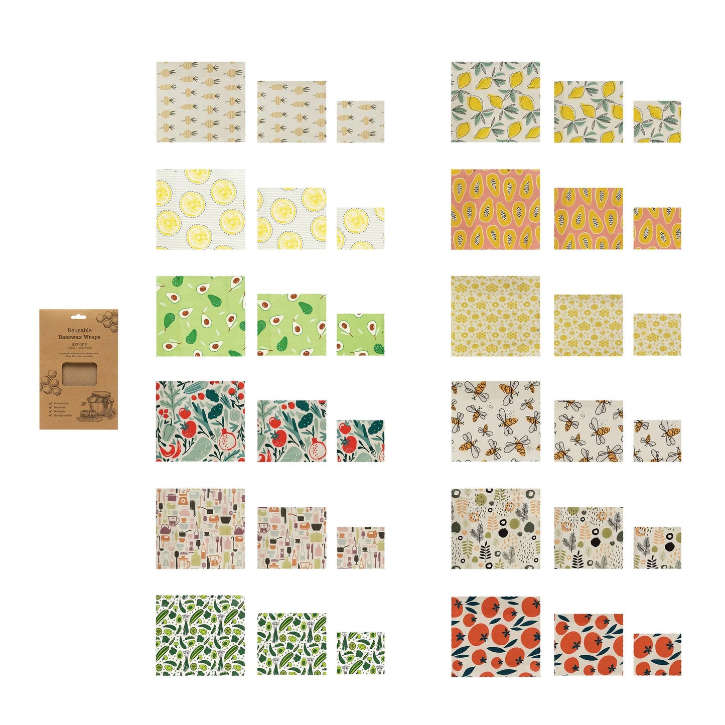 Creative Co-Op | Reusable Beeswax Wraps