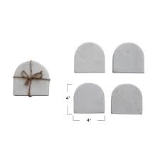 Creative Co-Op | Arched Marble Coasters