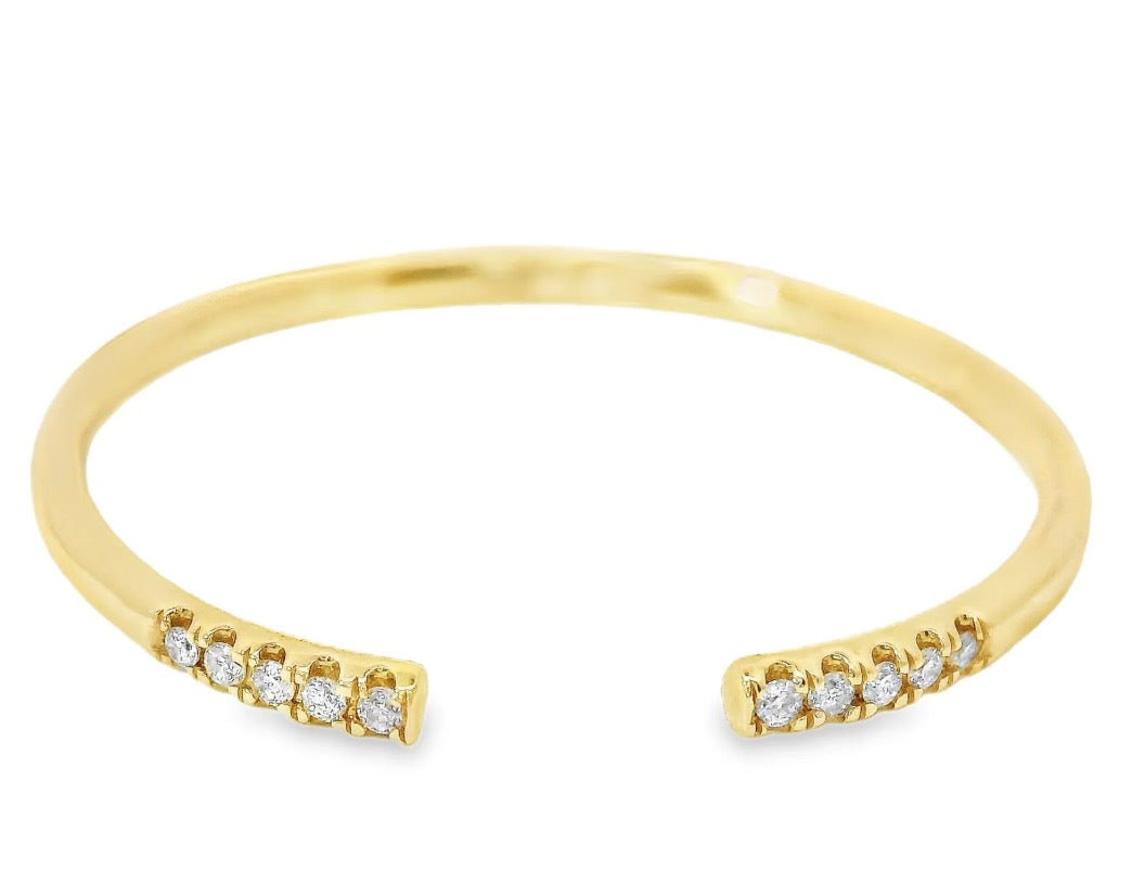 Golden Hour | 14K Diamond Open Ring