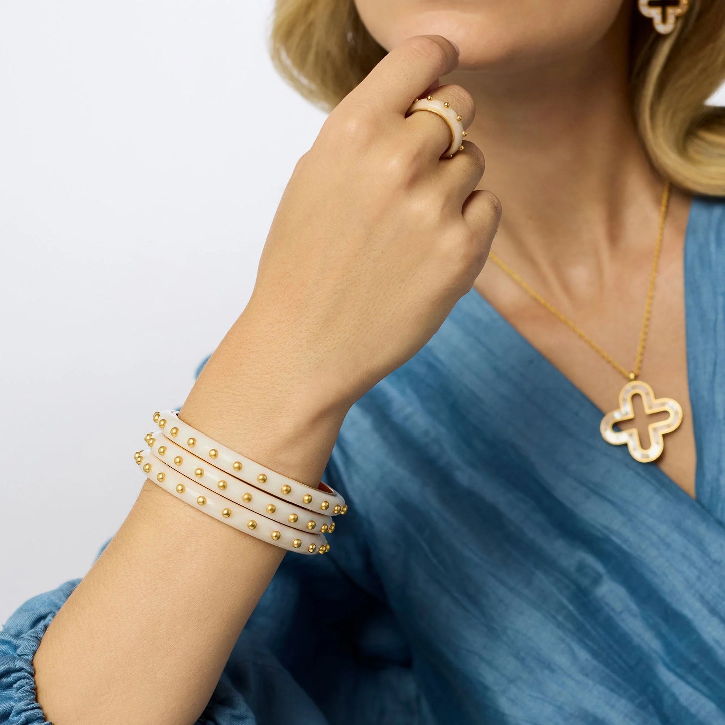 Julie Vos | Colette Bangle Alabaster