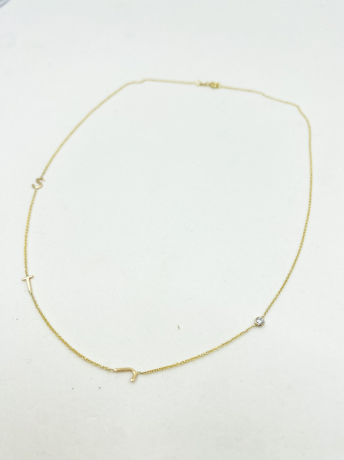 Golden Hour | STJ Letter + Stone Necklace
