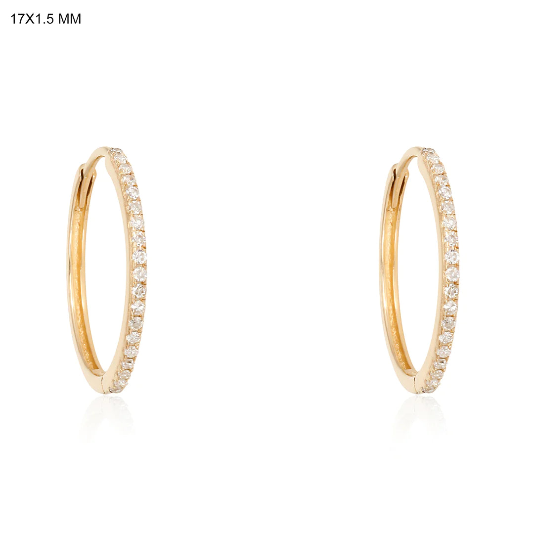 Mondrian Collection | Diamond Hoops 16.5mm