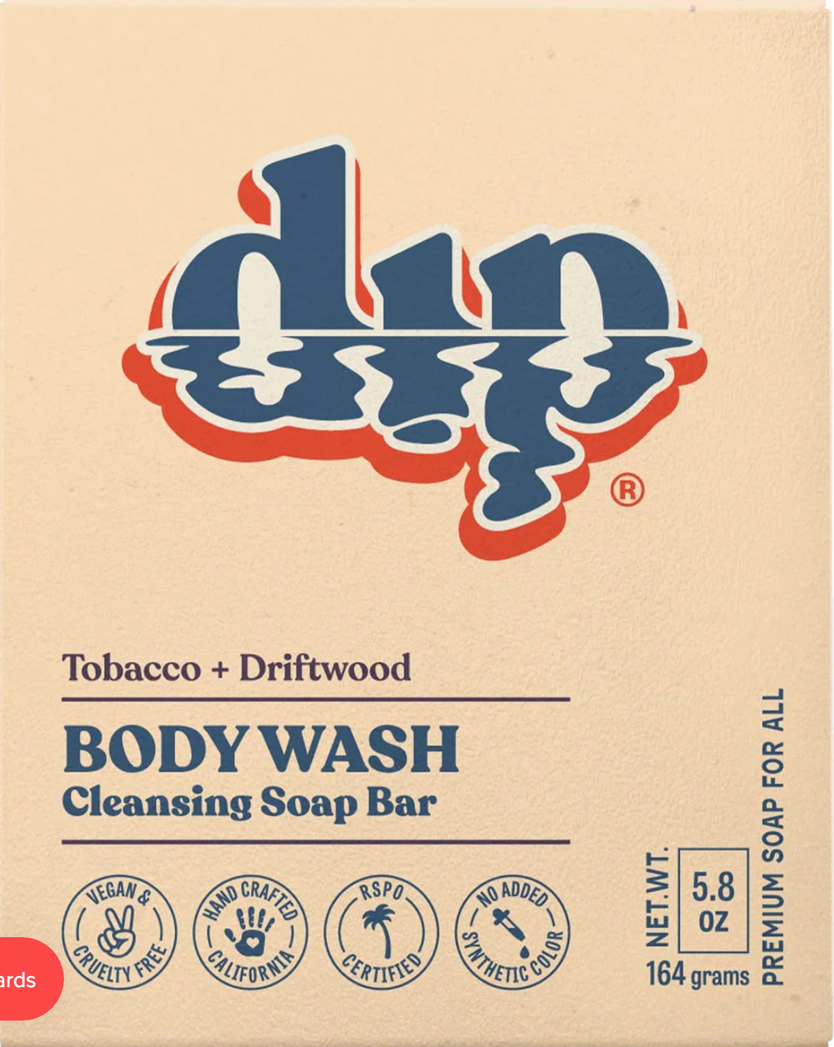 Dip | Body Wash Cleansing Bar Tobacco + Driftwood