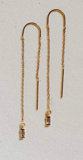 Katherine Stuart | Zaza Diamond Baguette Threader Earring