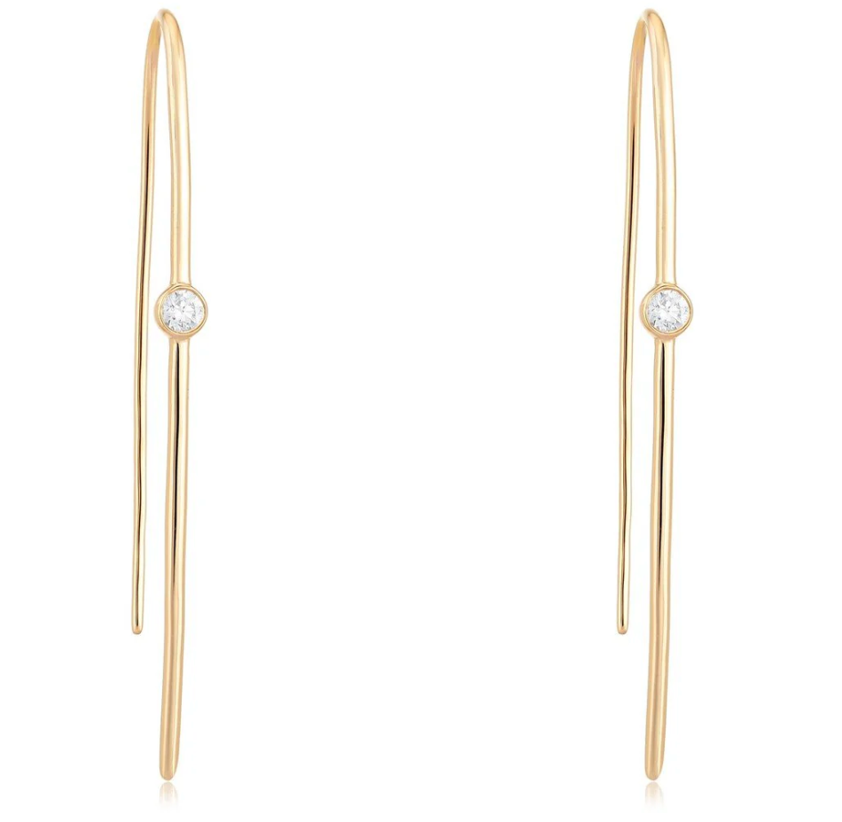 Mondrian Collection | Diamond Bezel Drop Earring