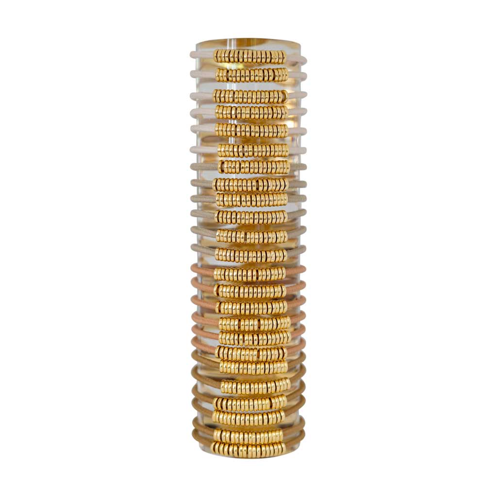 By Lilla | Assorted Gold Disc Hair tie/Bracelets