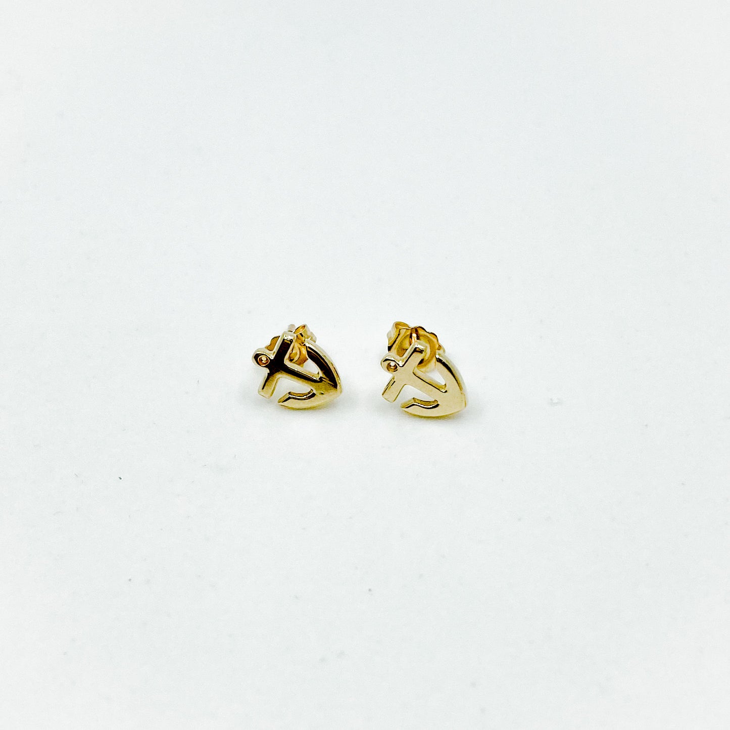 Golden Hour | 14k Gold Anchor Stud Earrings Set