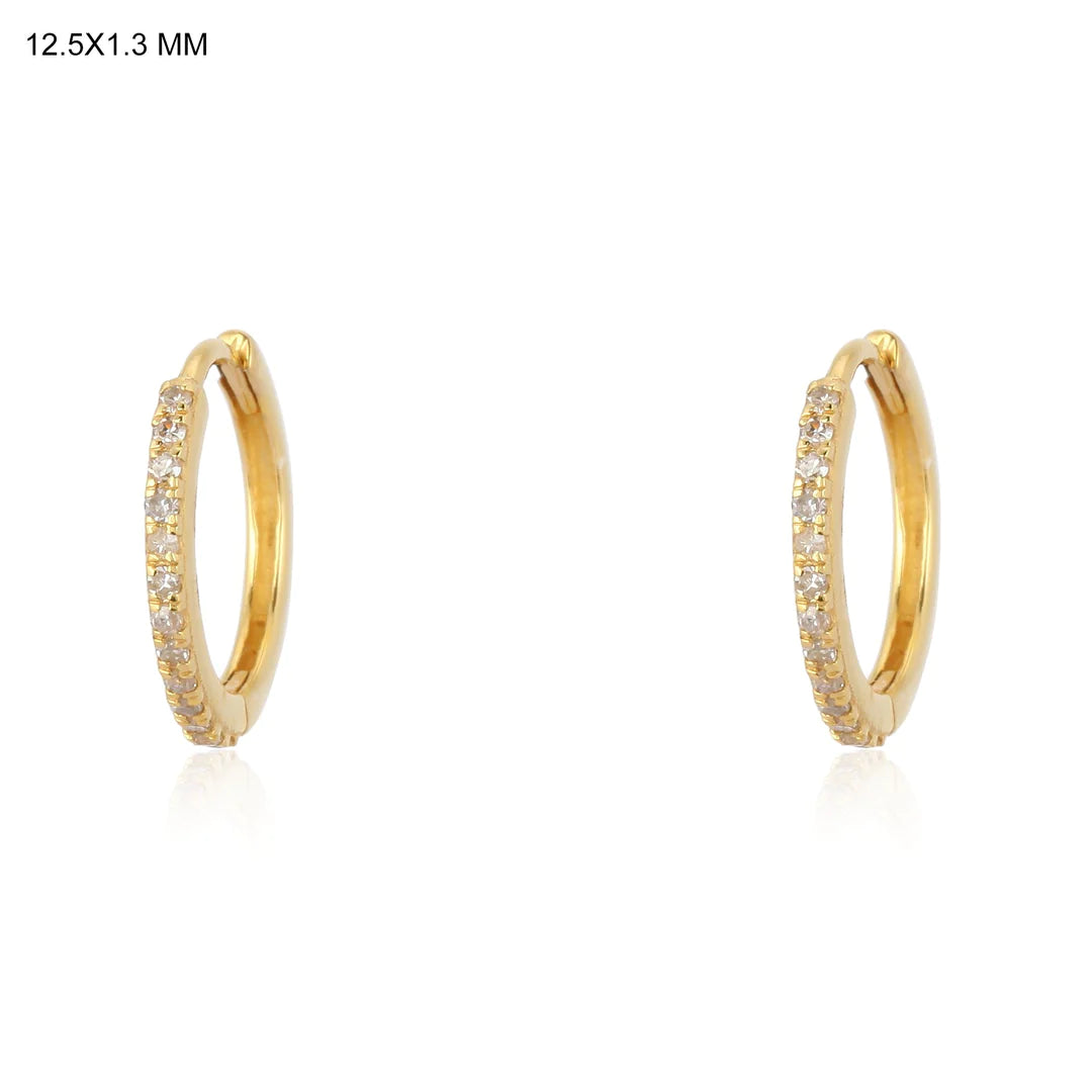 Mondrian Collection | Diamond Hoops 12mm