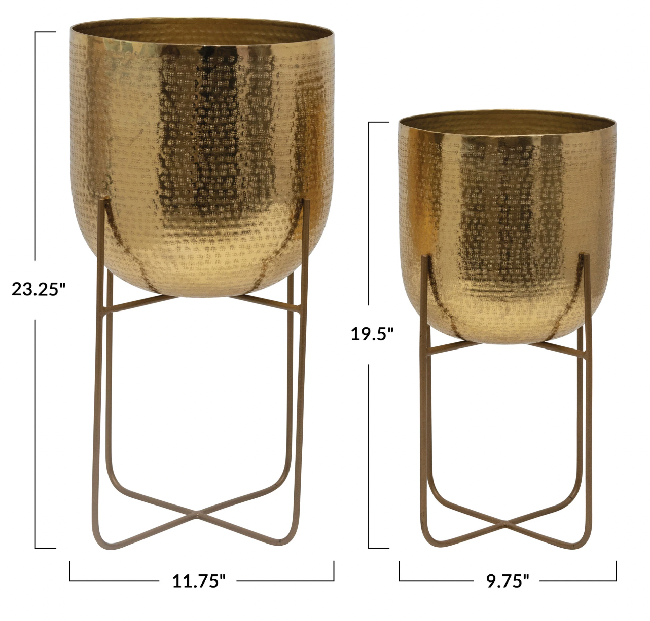Golden Hour | Gold Standing Planter