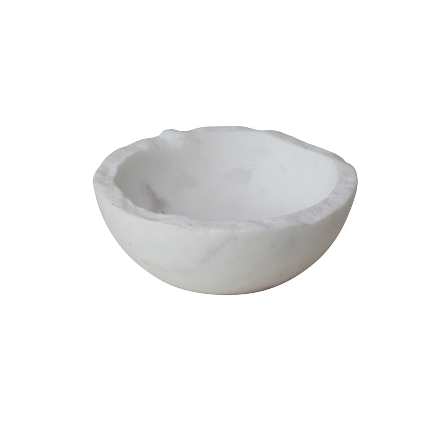 Creative Co-Op | Marble Bowl w/ Raw Edge