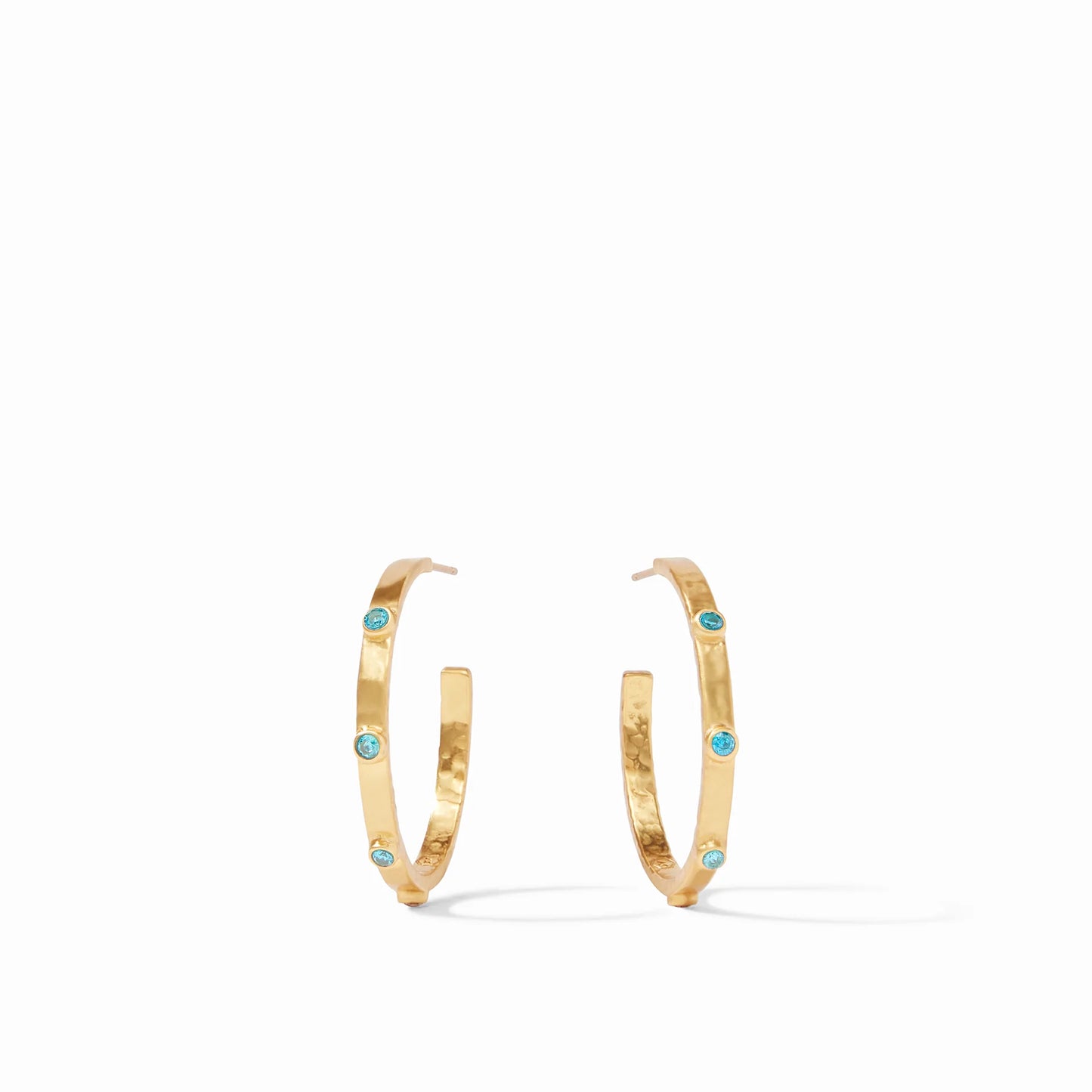 Julie Vos | Crescent Hoop Pacific Blue Cubic Zirconia