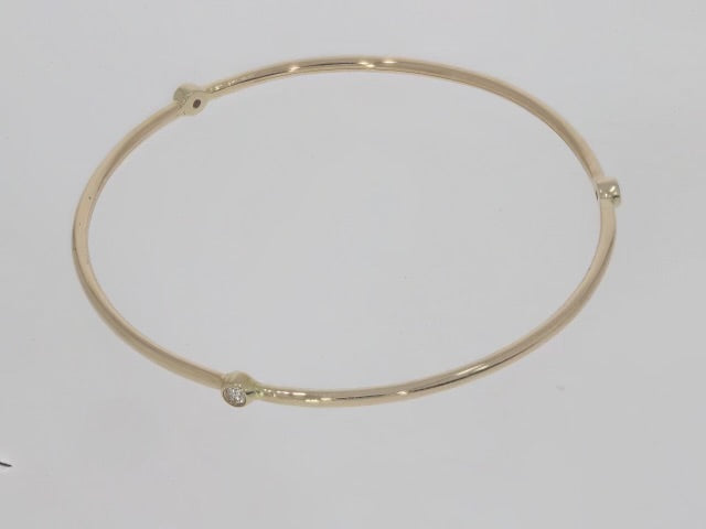 Golden Hour | Virgin Islands Collection 3 Diamond 14K Gold Bangle