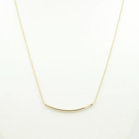 Golden Hour | 14k Gold 3 Diamond Bar Necklace