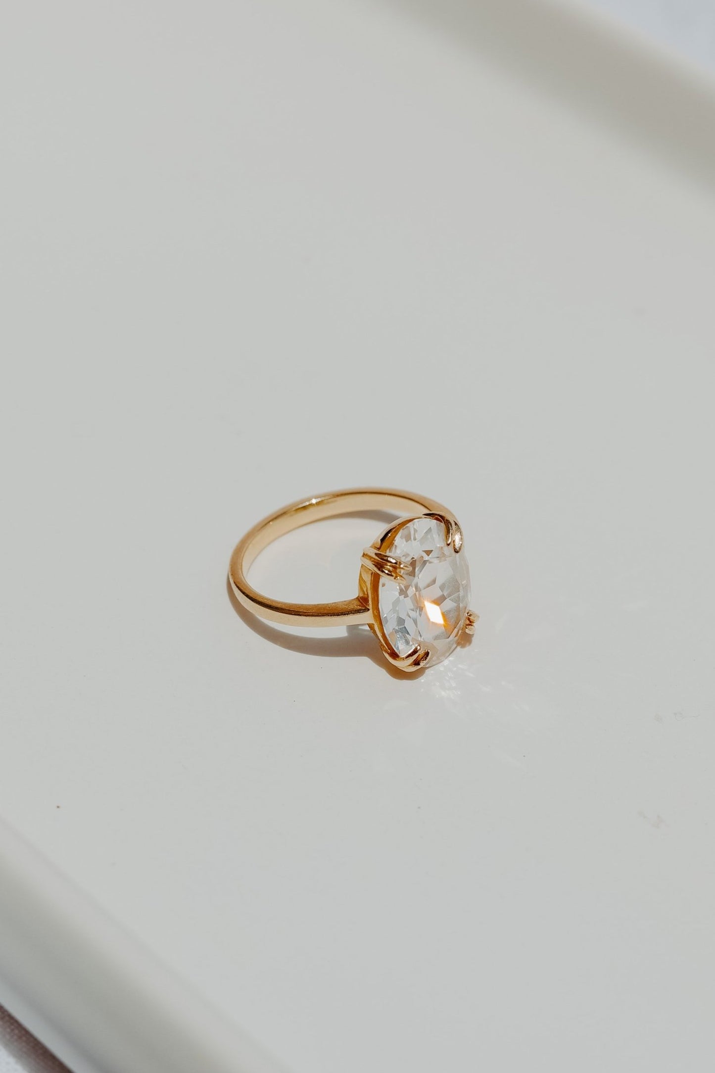 Katherine Stuart | Diana Ring XL White Sapphire (On Consignment)