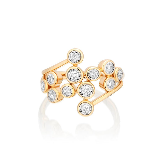 Mondrian | 14K Diamond Cluster Ring