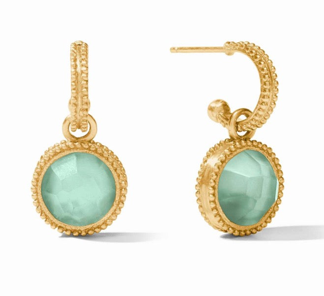 Julie Vos | Fleur-de-Lis Hoop & Charm Earrings