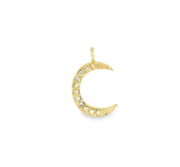 Bright Gems | Diamond Half Moon Pendant