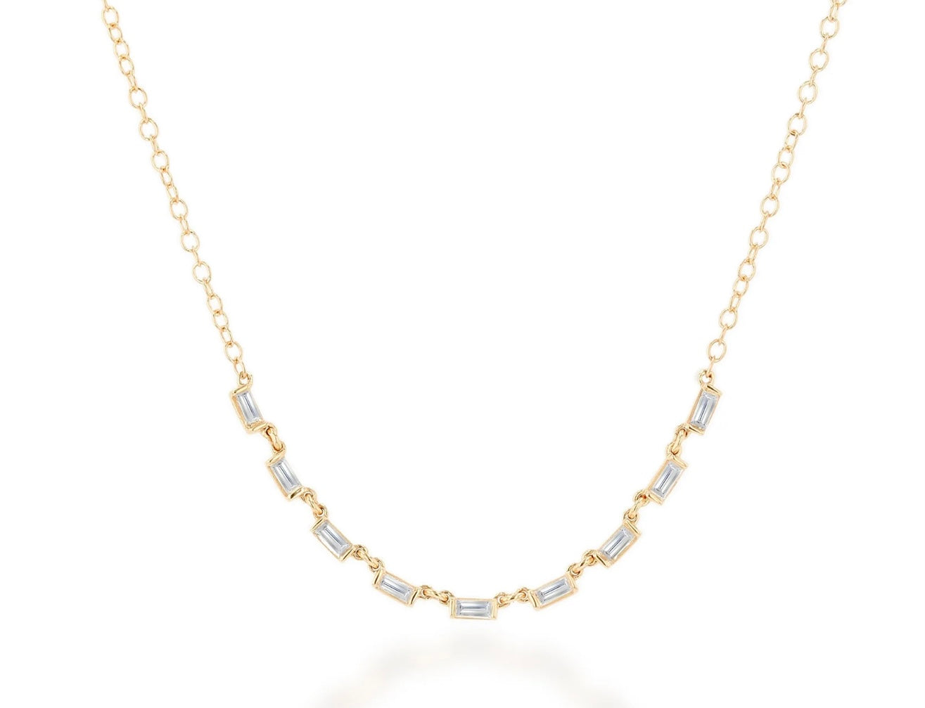 Rachel Reid | Diamond Baguette Layering Necklace