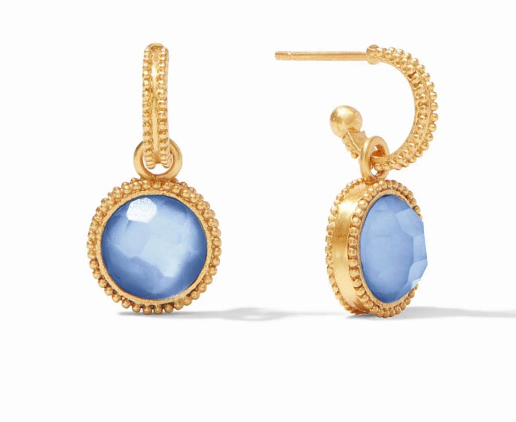 Julie Vos | Fleur-de-Lis Hoop & Charm Earrings