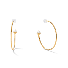 Catherine Canino | Large Hoops with Pearls