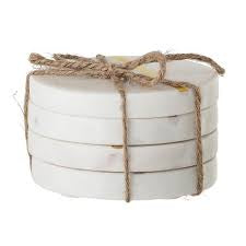 Creative Co-Op | Marble Coasters Mother of Pearl Inlay