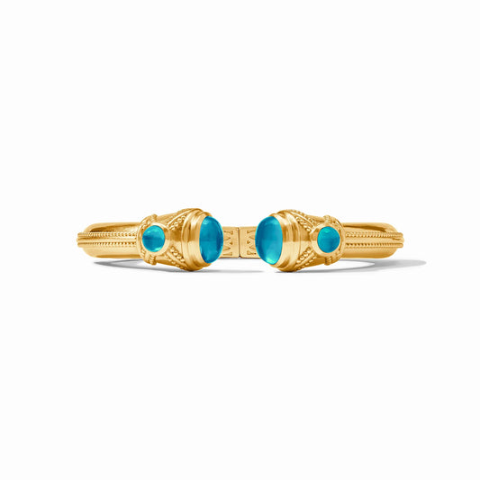 Julie Vos | Cabochon Demi Cuff - Iridescent London Blue