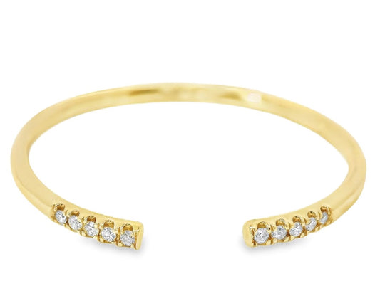 Golden Hour | 14K Diamond Open Ring