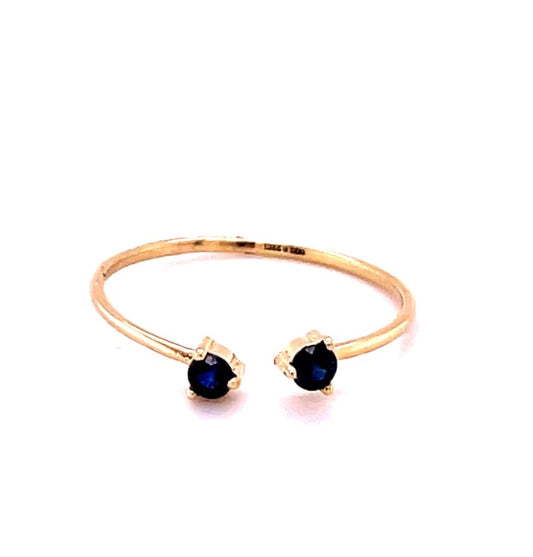 Golden Hour | 14K Sapphire open Ring