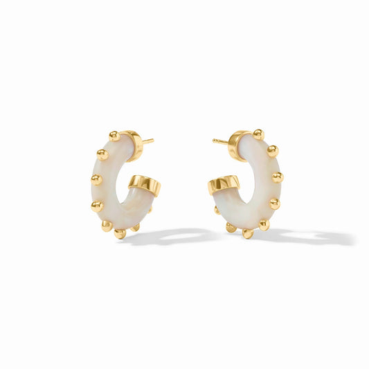 Julie Vos | Colette Hoop Earrings Alabaster