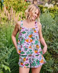Printfresh | Green Thumb - Back to Bed Short Set (pink)