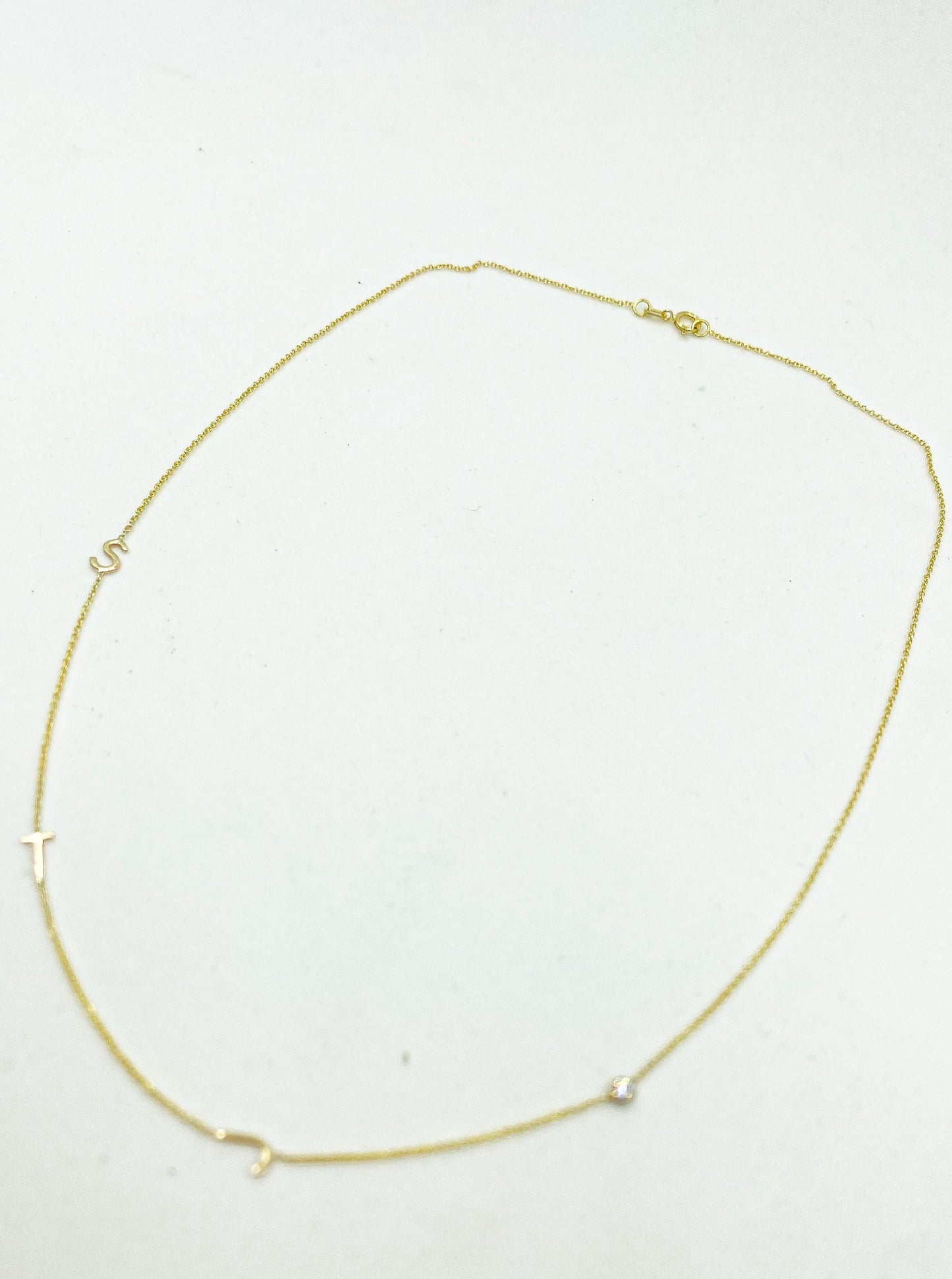 Golden Hour | STJ Letter + Stone Necklace