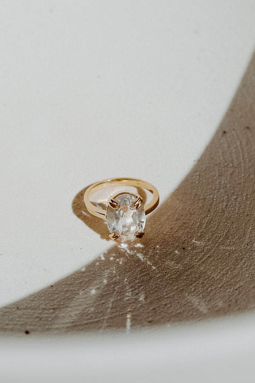 Katherine Stuart | Diana Ring XL White Sapphire (On Consignment)