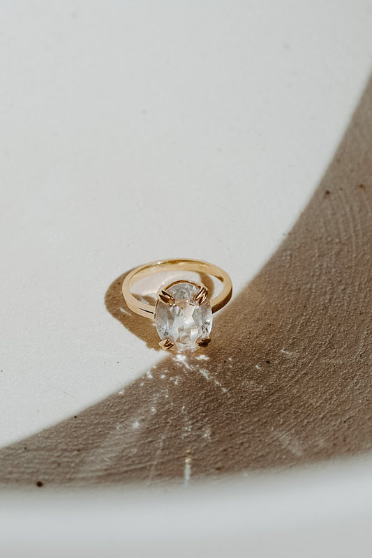 Katherine Stuart | Diana Ring XL White Sapphire (On Consignment)