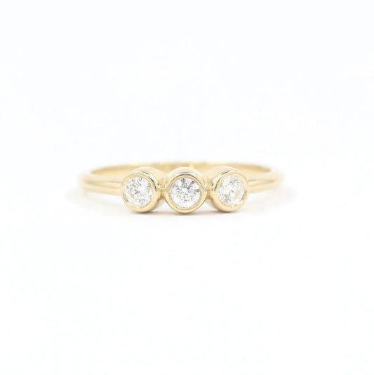 Golden Hour | Virgin Islands Collection 14k 3-Diamond Bezel Ring