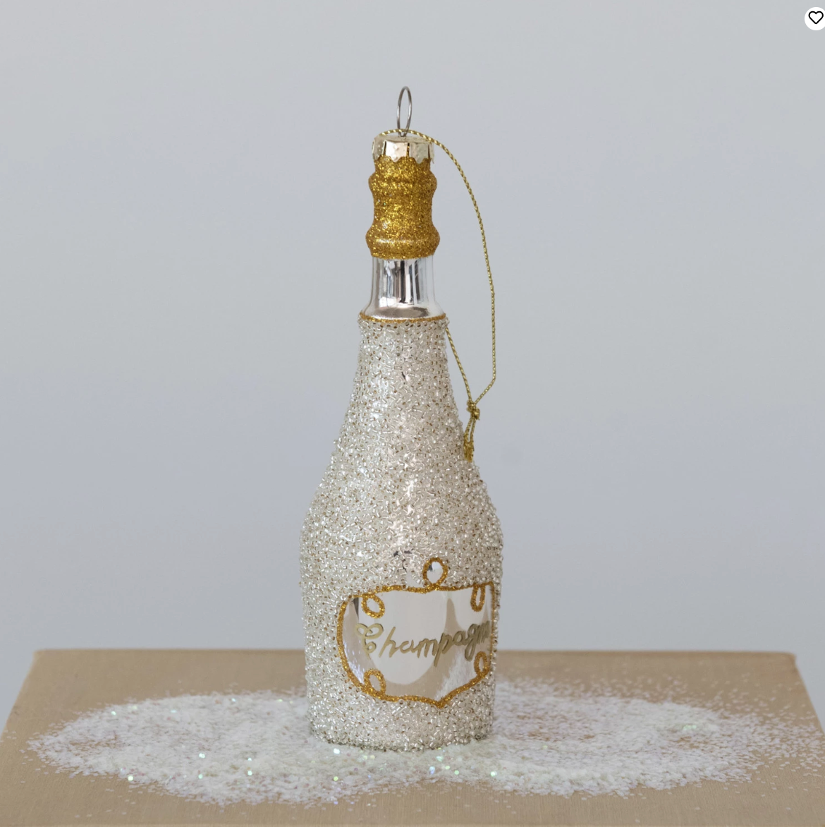 Creative Co-Op | Champagne Ornament