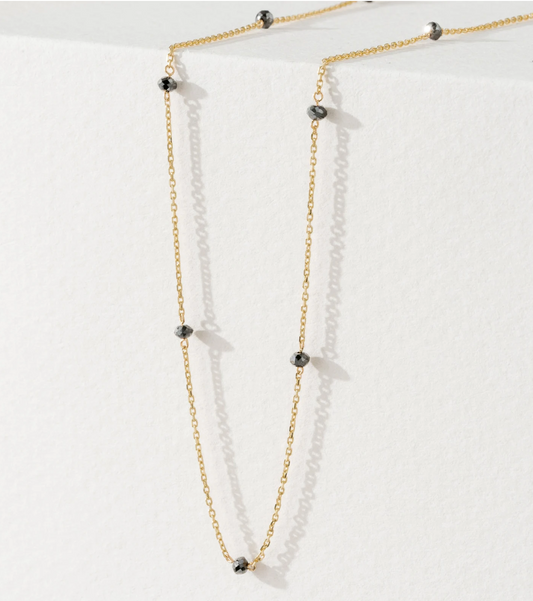 Golden Hour | Black Diamond Chain Necklace