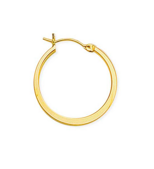 Golden Hour | Gold-Filled Hoop Earring With Flat Center