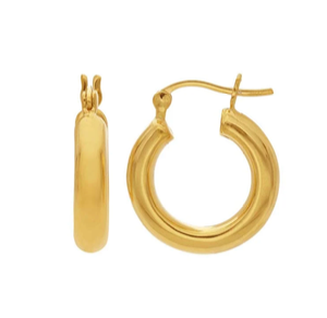 Golden Hour | 14K Yellow Gold Electroform Hoop Earrings