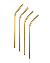 Viski | Gold Cocktail Straw Set