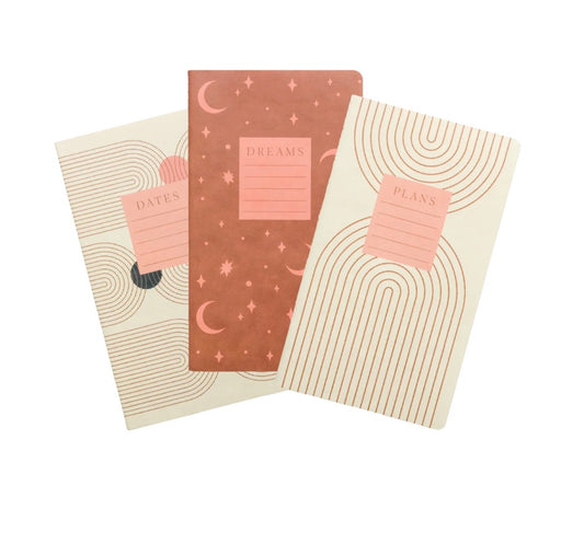 Designworks Ink | Set of 3 Flex Notebooks (Plans, Daydreams, Important Dates)