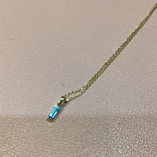 Katherine Stuart | Polly Blue Topaz Channel Set Necklace