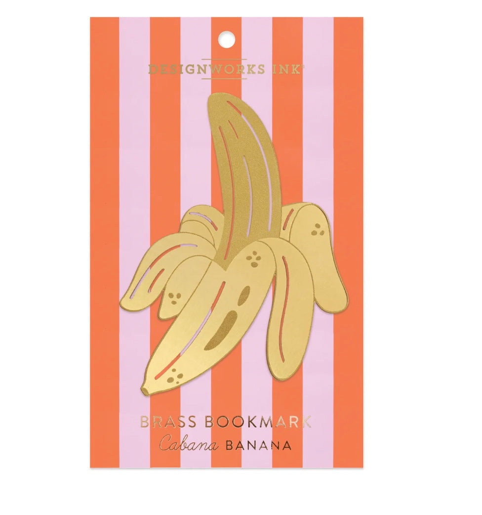 Designworks Ink | Cabana Banana Brass Bookmark
