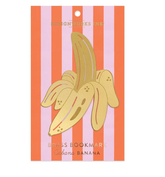 Designworks Ink | Cabana Banana Brass Bookmark